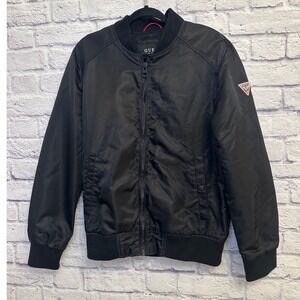 GUESS Los Angeles Black Bomber Jacket Menswear Silhouette Full Zip Size L